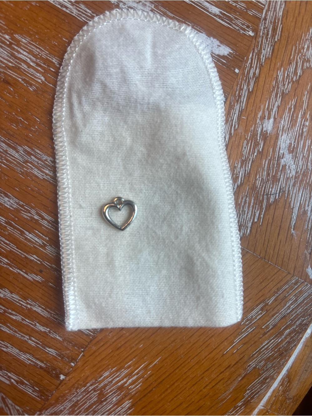 James Avery Silver Heart Charm - White
